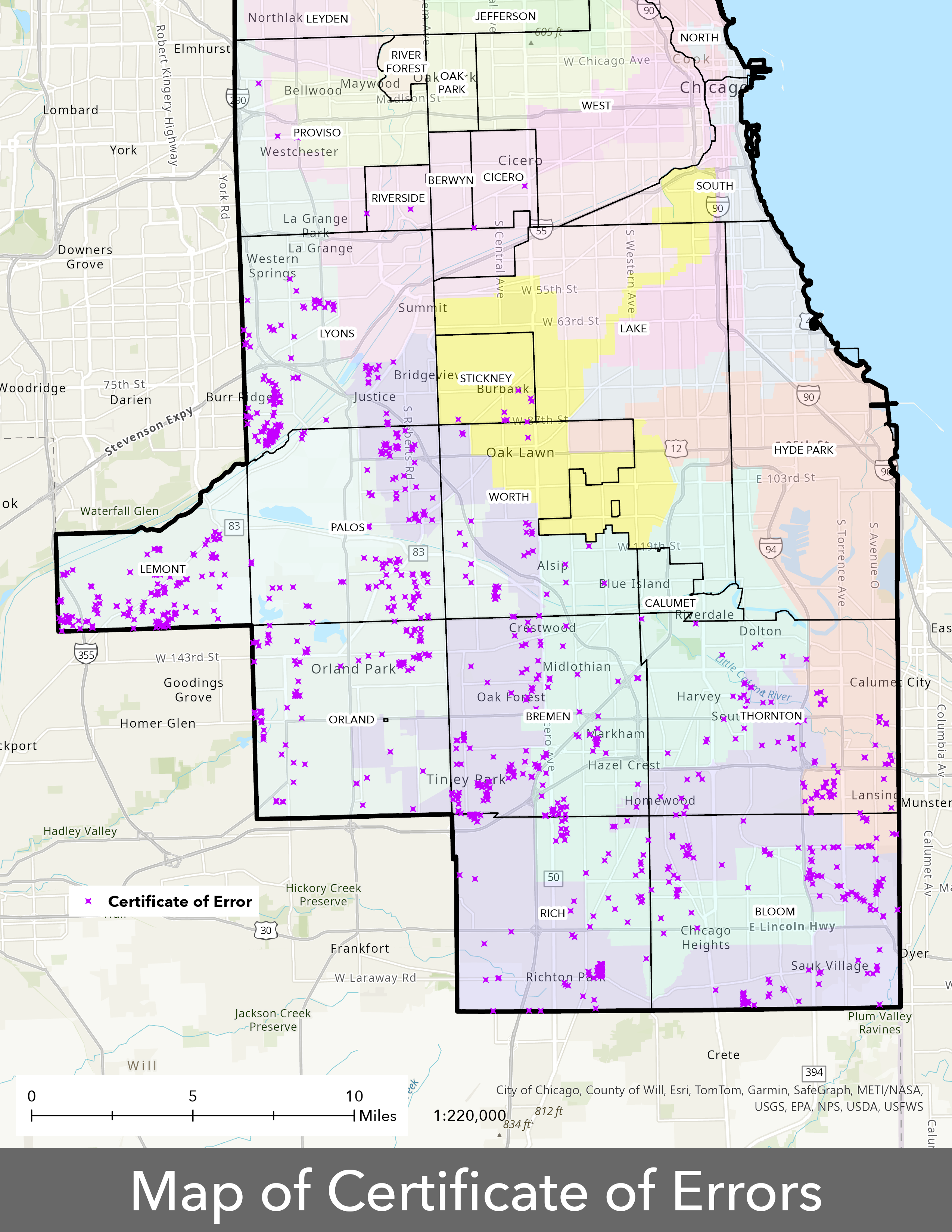 Cook County Board of Review Districts Map
